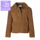 セリーヌ CELINE レザージャケット スエードジャケット ブラウン レディース rv0mn 050l 04ca VESTE DROITE COL ROND【...