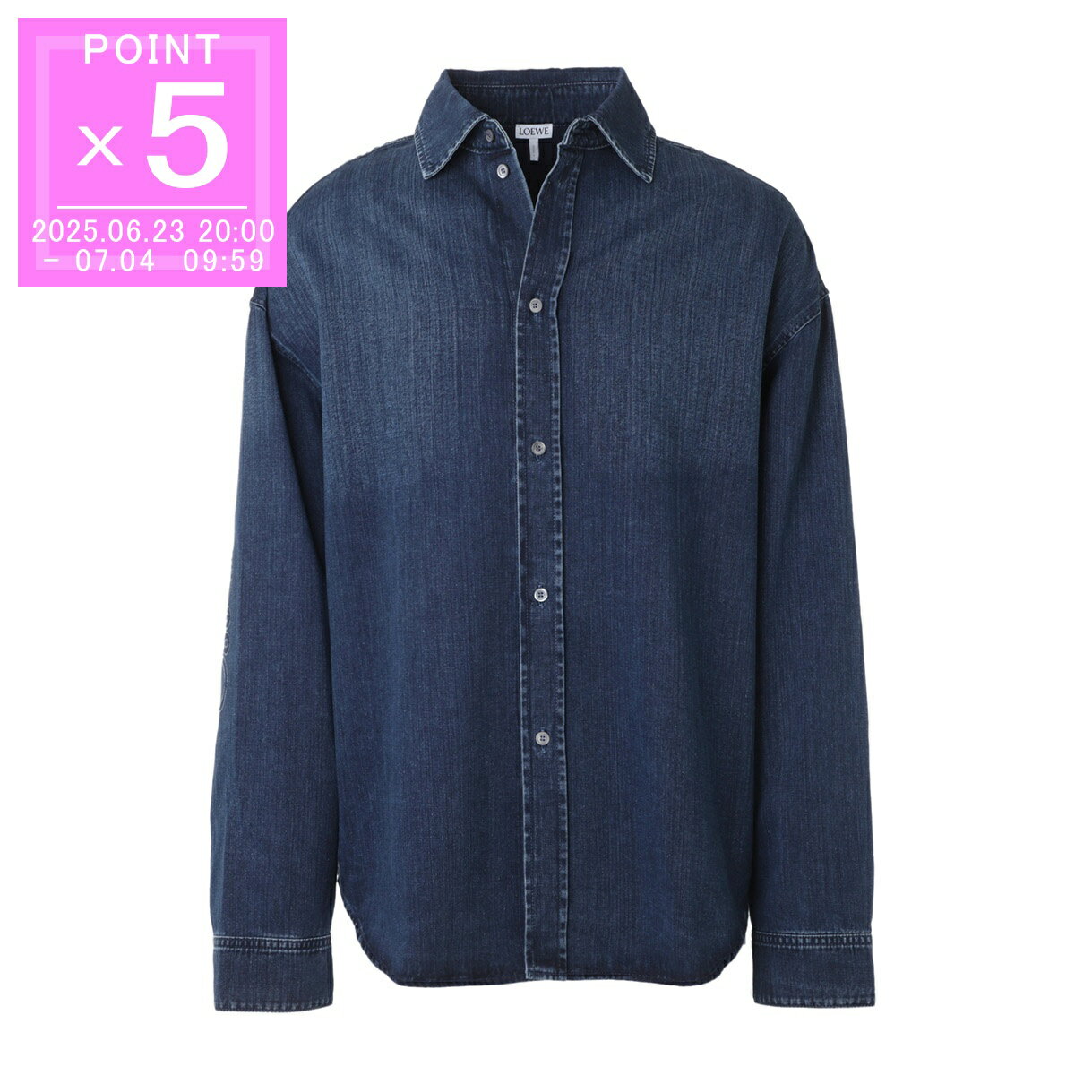 ロエベ LOEWE 長袖レギュラーカラーシャツ ブルー メンズ h526y1dw07 8383 ANAGRAM OVERSHIRT【返品送料無料】[2024AW]のサムネイル