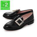 ロジェヴィヴィエ ROGER VIVIER ローファー ブラック レディース rvw70041080d1p b999 STRASS BUCKLE LOAFER 25【返品送料無料】