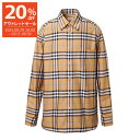 バーバリー BURBERRY 長袖レギュラーカラーシャツ 総柄シャツ オレンジ 8071523 dustyorange ip chk CAXBRIDGE【返品送料無料】