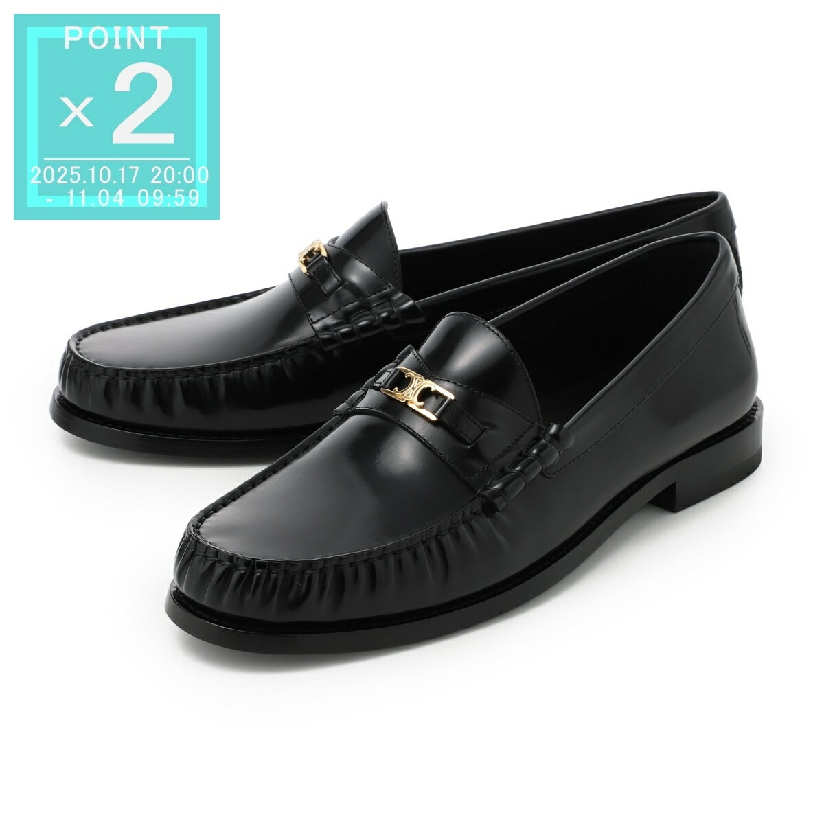 セリーヌ CELINE ローファー ブラック メンズ 大きいサイズあり 33477 3602c 38no LUCO TRIOMPHE LOAFER 15【返品送料無料】[2025AW]