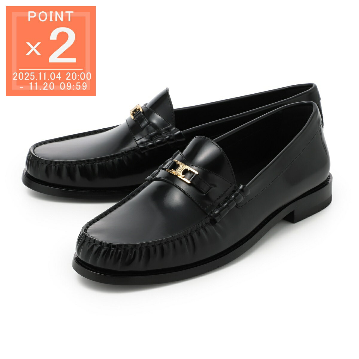 セリーヌ CELINE ローファー ブラック メンズ 大きいサイズあり 33477 3602c 38no LUCO TRIOMPHE LOAFER 15【返品送料無料】[2025AW]