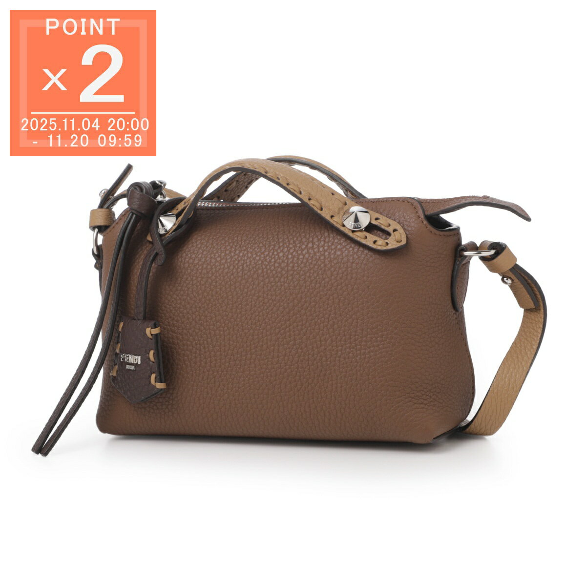 フェンディ FENDI ボストンバッグ 3WAY ミニバッグ ブラウン レディース 8bs098 av1j f1tva MINI BY THE WAY SOFT SELLERIA【返品送料無料】[2025AW]