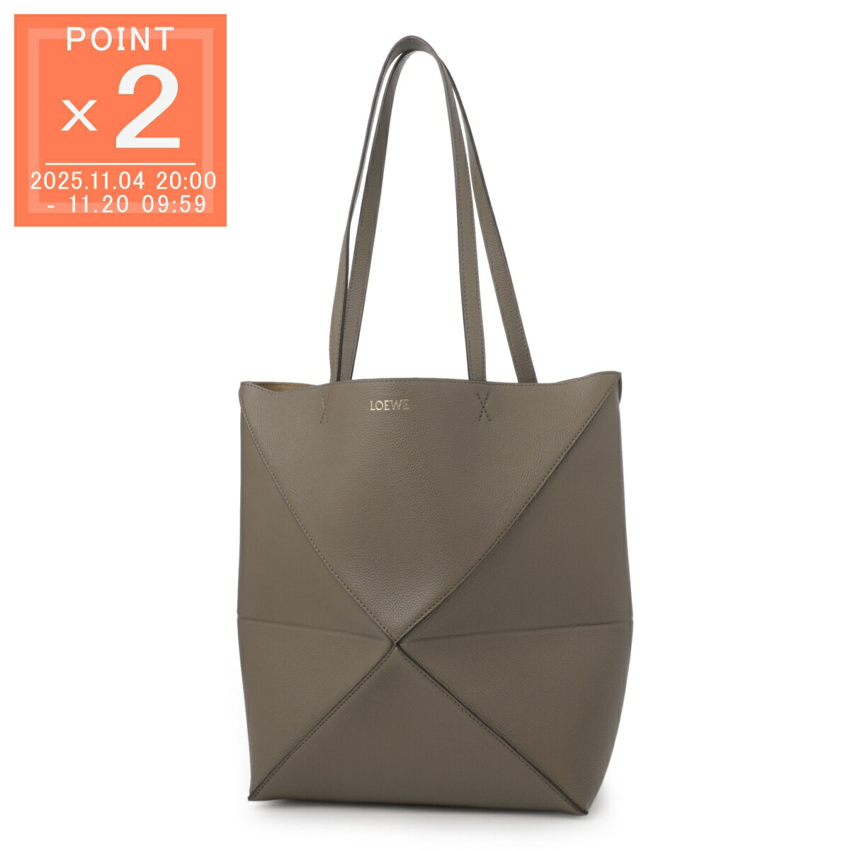 ロエベ LOEWE トートバッグ グレー レディース a779g50x89 3170 PUZZLE FOLD TOTE MEDIUM【返品送料無..