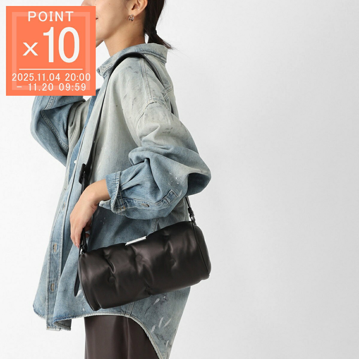 メゾンマルジェラ Maison Margiela ショルダーバッグ クロスボディバッグ ブラック レディース sb1wg0048 p4300 t8013 GLAM SLAM PILLOW BAG【返品送料無料】