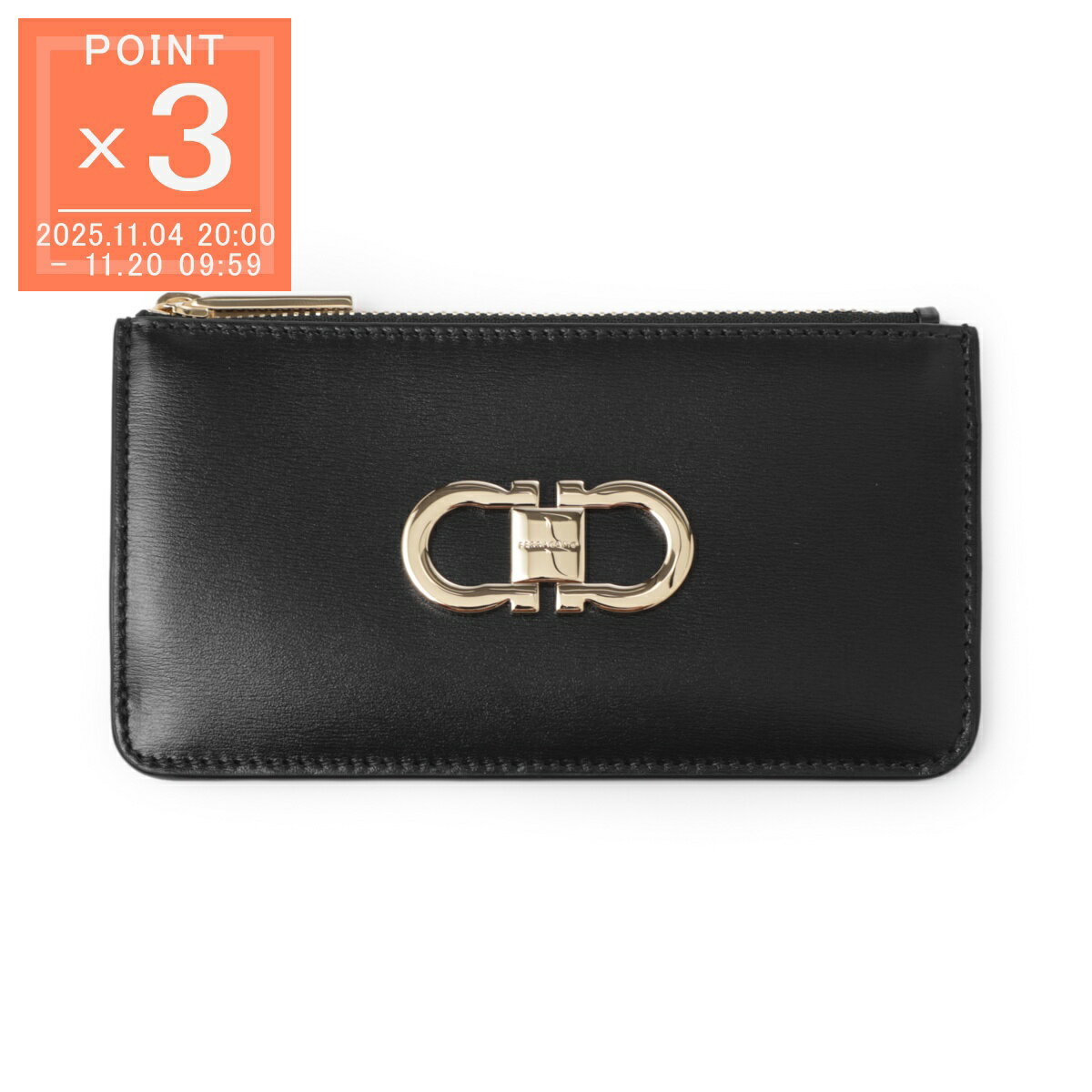 フェラガモ FERRAGAMO コインケース フラグメントケース ブラック レディース 220629 770767 nero【返品送料無料】[2025AW]