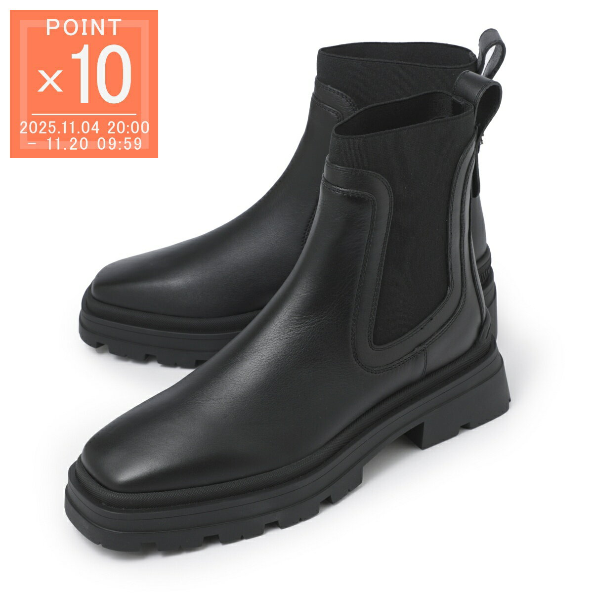 【アウトレット】ジミーチュウ JIMMY CHOO サイドゴアブーツ チェルシーブーツ ブラック レディース 大..