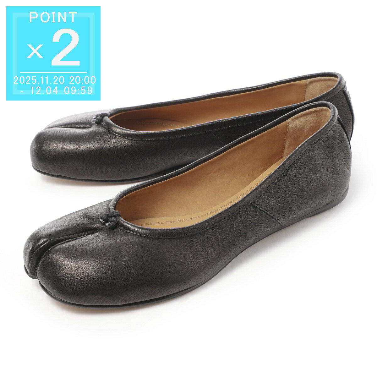 メゾンマルジェラ Maison Margiela バレエシューズ フラットシューズ ブラック レディース 大きいサイズあり s58wz0042 p3753 t8013 TABI タビ【返品送料無料】のサムネイル