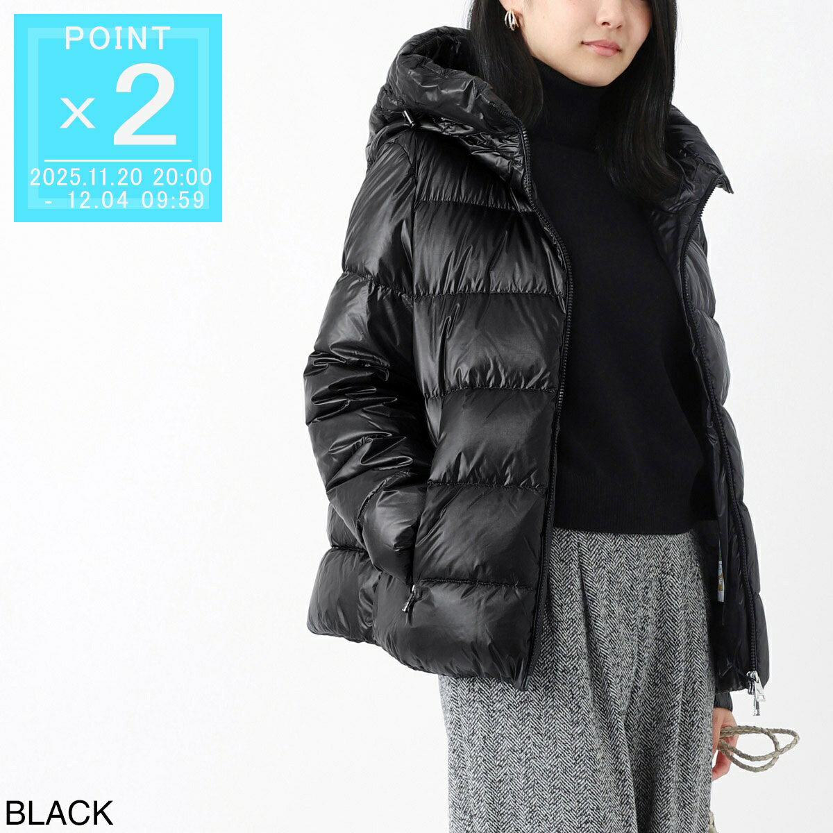 モンクレール MONCLER ダウンジャケット ブラック レディース biron 1a00091 597wn 999 BIRON【返品送料無料】のサムネイル