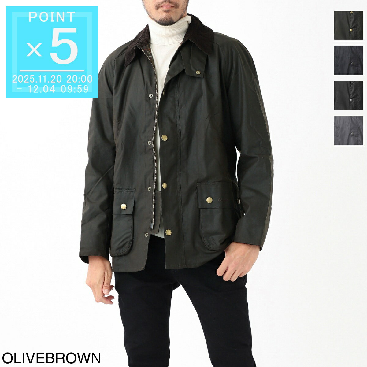 バブアー Barbour ブルゾン ワックスコーティング ジャケット メンズ mwx0339ol71 olive ASHBY WAX JACKET アシュビー【返品送料無料】[2025AW]