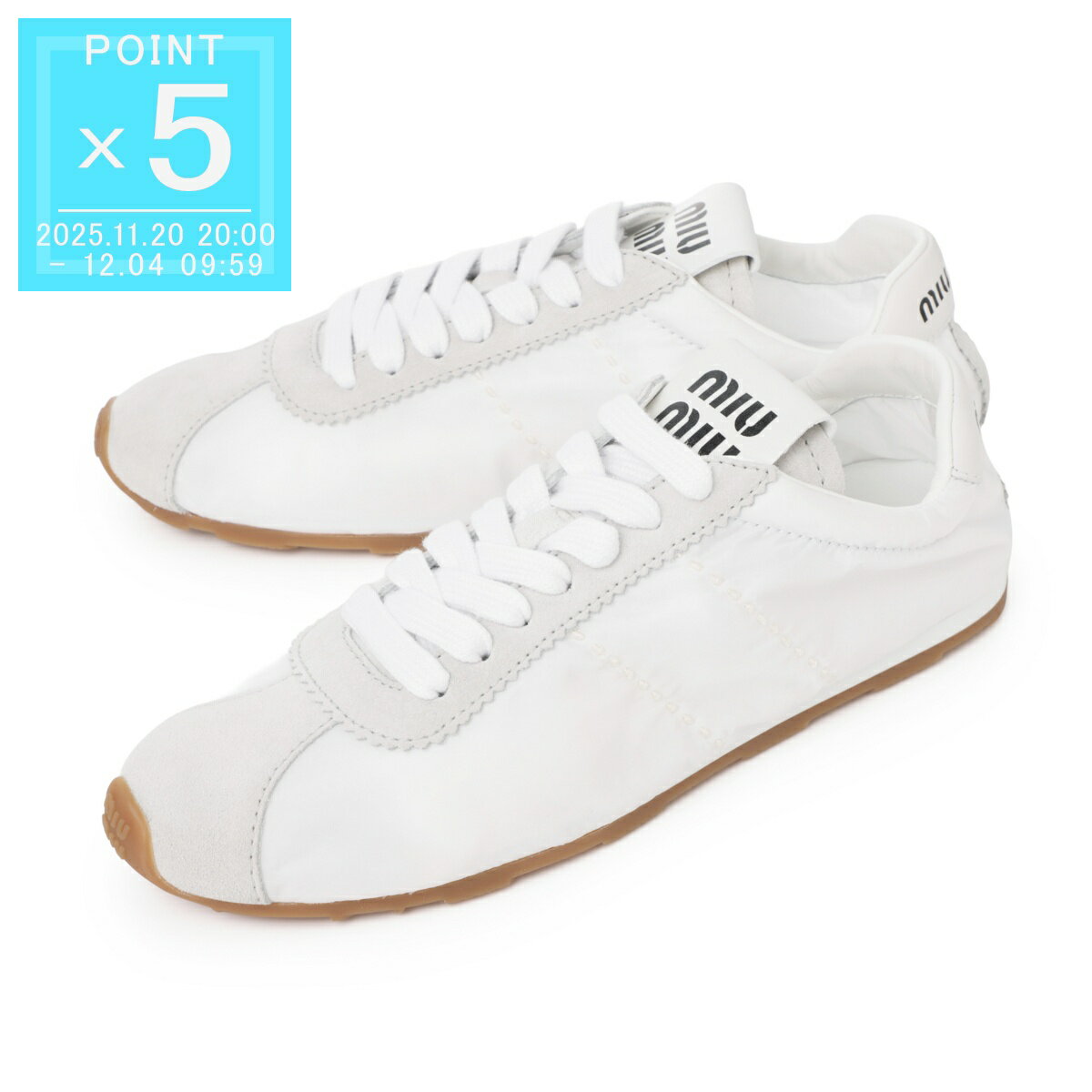 ミュウミュウ miu miu スニーカー ホワイト レディース 5e114e d7c f0009 PLUME SNEAKERS【返品送料無料】
