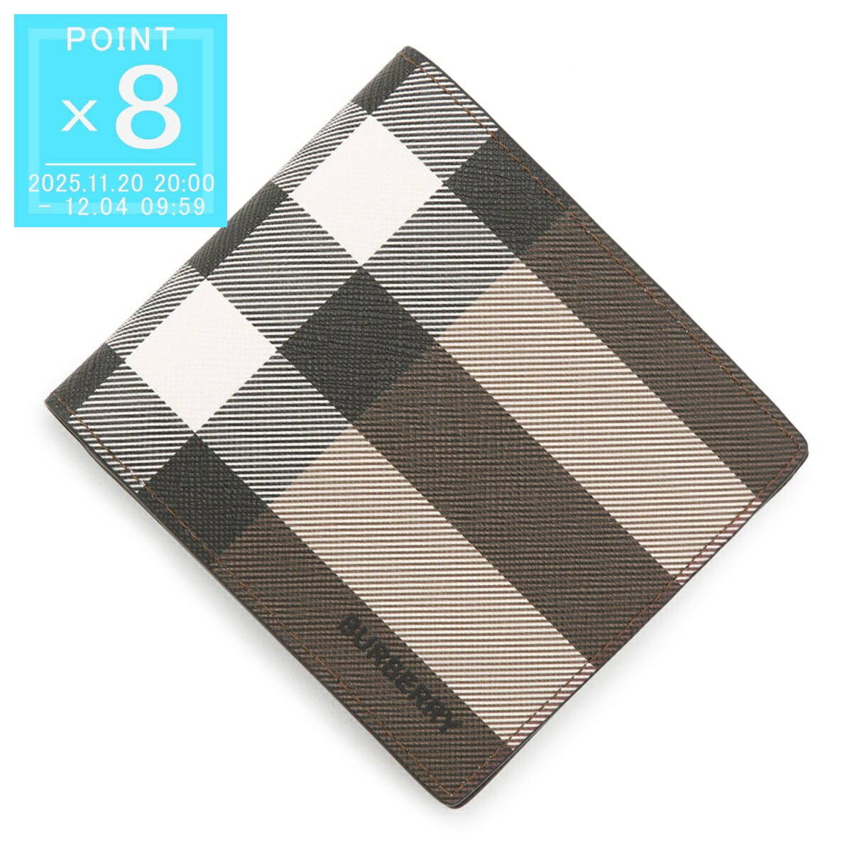 バーバリー BURBERRY 2つ折り財布 小銭入れ付き ブラウン メンズ 8052802 darkbirchbrown CC BILL COIN GC9【返品送料無料】