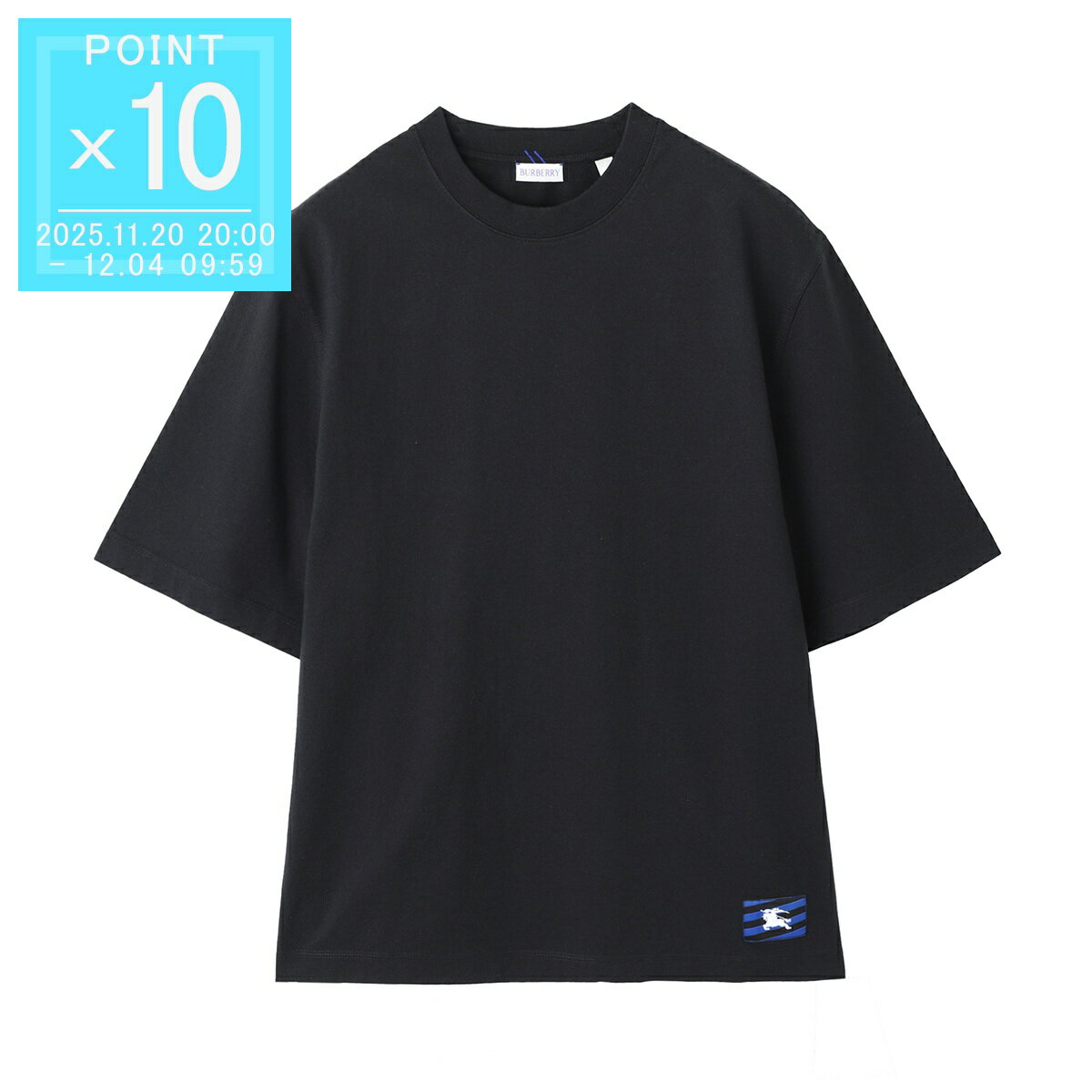 バーバリー BURBERRY クルーネックTシャツ ブラック メンズ 8080814 black【返品送料無料】