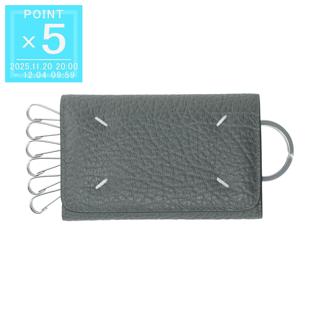 メゾンマルジェラ Maison Margiela キーケース グレー レディース sa3ua0001 p4455 t8127 KEY CHAIN 6 RINGS【返品送料無料】