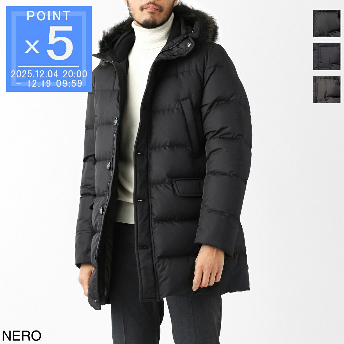 ムーレー MOORER ダウンジャケット メンズ 大きいサイズあり barbieri wk1 nero BARBIERI-WK1【返品送料無料】