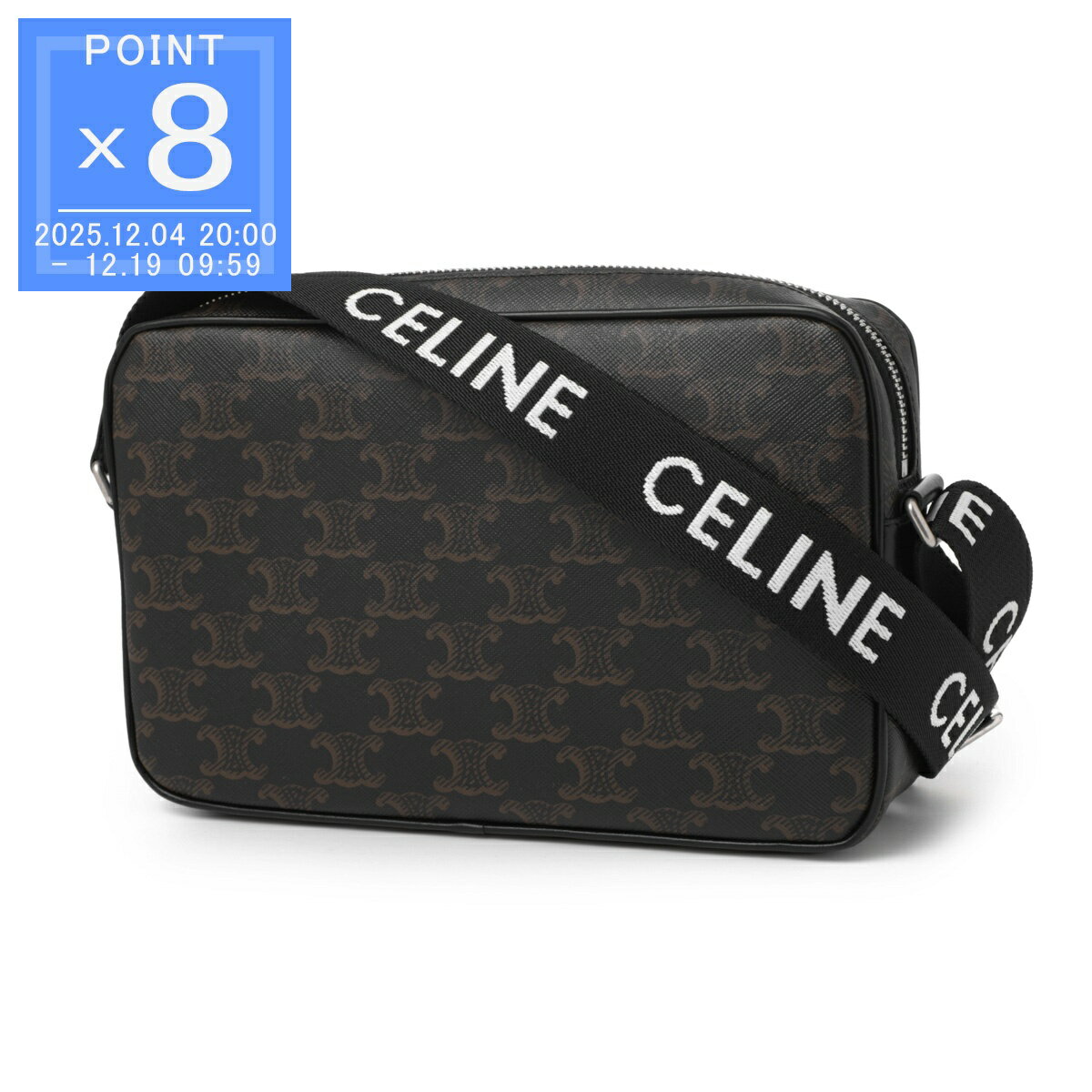 セリーヌ CELINE ショルダーバッグ メッセンジャーバッグ ブラック メンズ 19720 2dnd 38os HORIZONTAL MESSENGER STRAP【返品送料無料】[2025AW]