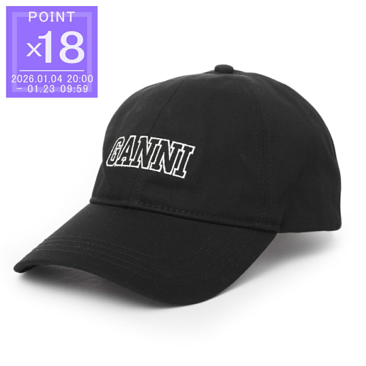 �ڥ����ȥ�åȡۥ��ˡ� GANNI �١����ܡ��륭��å� �֥�å� ��ǥ����� a4968 099 black����������̵����