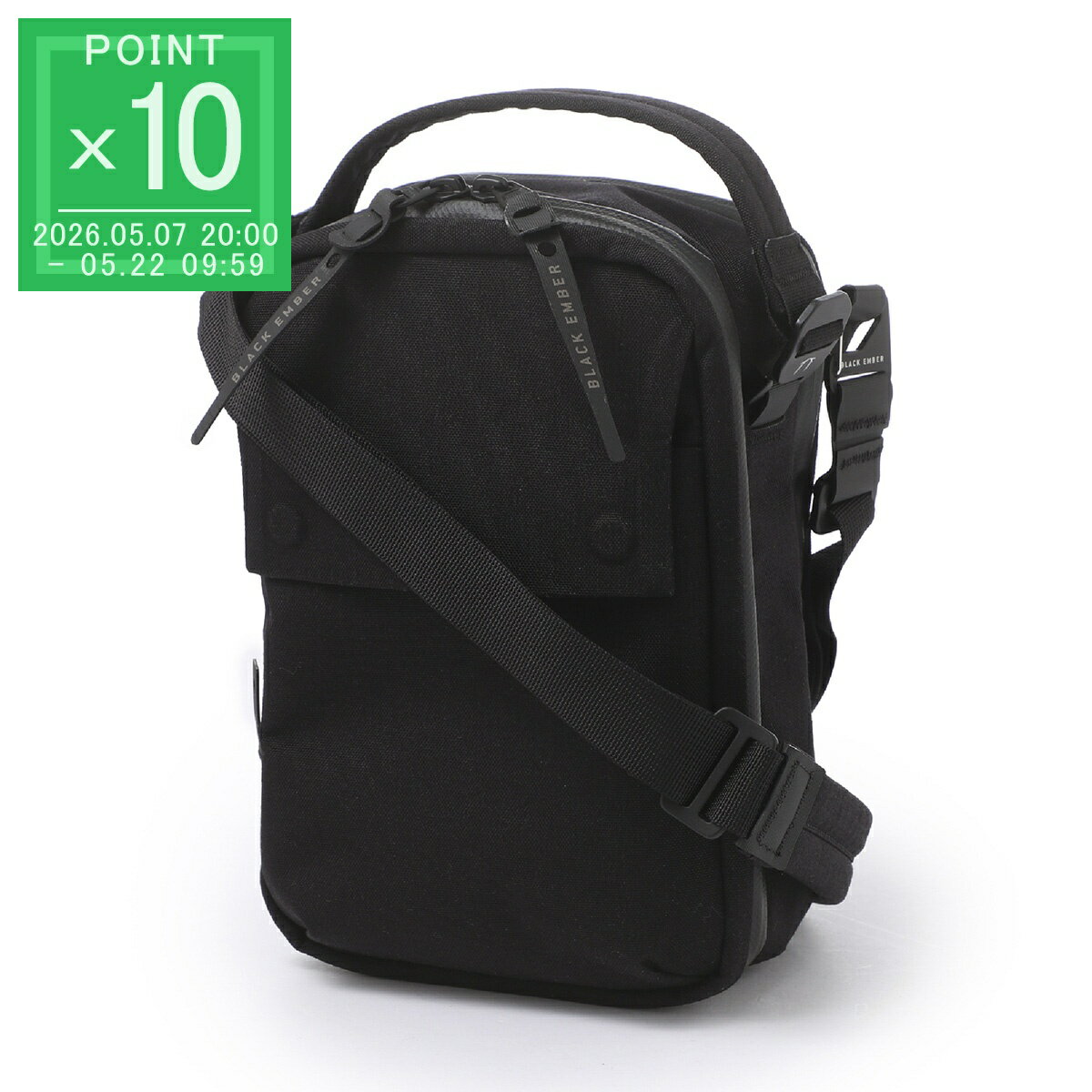 ブラックエンバー BLACK EMBER ショルダーバッグ 2WAY クロスボディバッグ ブラック メンズ kompak black KOMPAK【返品送料無料】