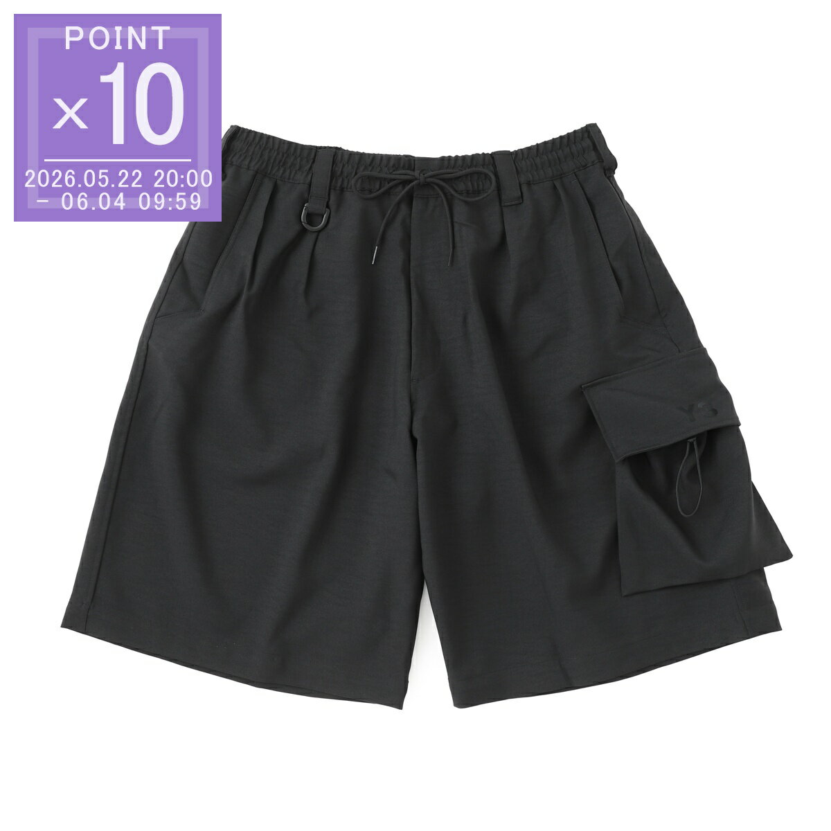 【アウトレット】ワイスリー Y-3 カーゴショーツ ハーフパンツ ブラック メンズ ks7652 black Y-3 SPORT UNIFORM CARGO SHORTS スポーツ ユニフォーム カーゴ ショーツ【返品送料無料】[2026SS]