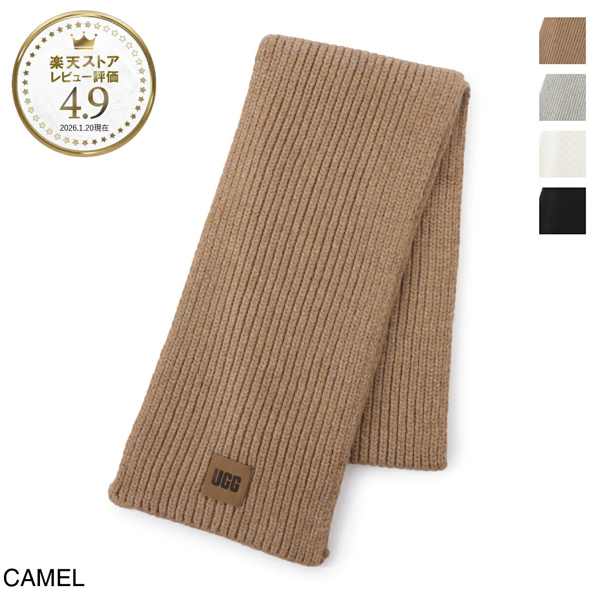 乐天商城 - アグ UGG マフラー スカーフ レディース 101106 camel CHUNKY RIB SCARF【返品送料無料】