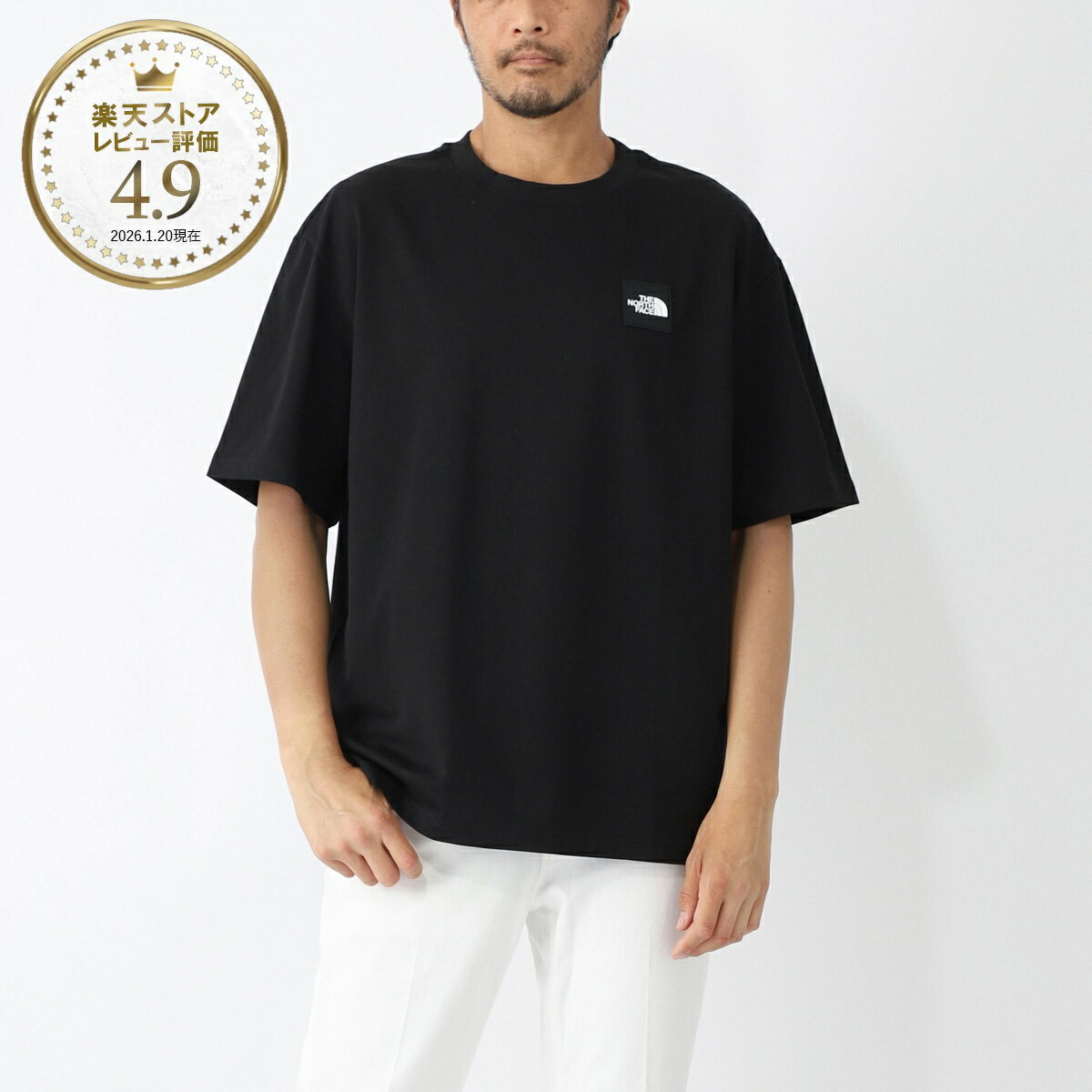 Rakuten - 【アウトレット】『ネコポス対応(1点まで)』ノースフェイス THE NORTH FACE クルーネックTシャツ ブラック メンズ nf0a87da jk3 M NSE PATCH S/S TEE【返品送料無料】[outnew]
