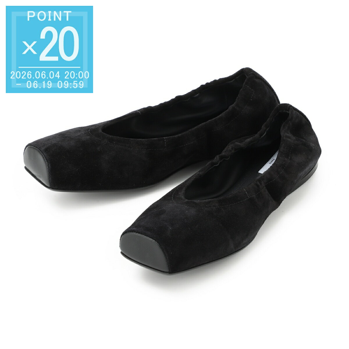 Rakuten - アライア ALAIA バレエシューズ フラットシューズ ブラック レディース aa3a070ck324 999 noir SQUARE BALLET FLATS【返品送料無料】