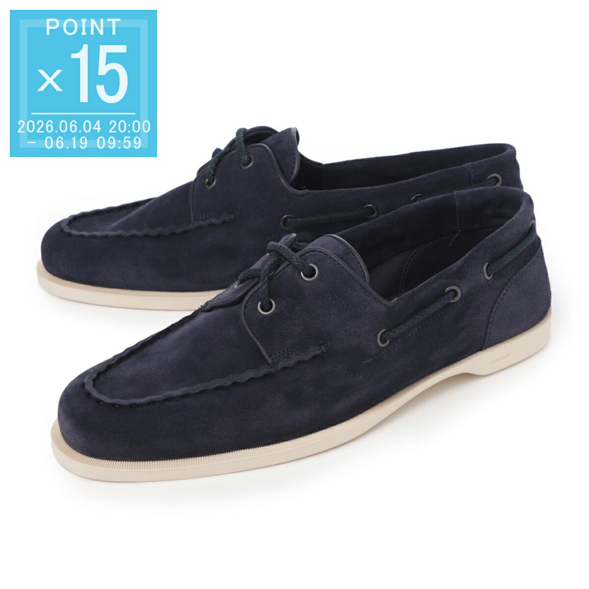 Rakuten - 【6/5限定!当選確率1/2!MAX300%POINT BACK!※要エントリー】【アウトレット】ジョンロブ JOHN LOBB デッキシューズ ブルー メンズ foil b0322fle 5a navy FOIL【返品送料無料】