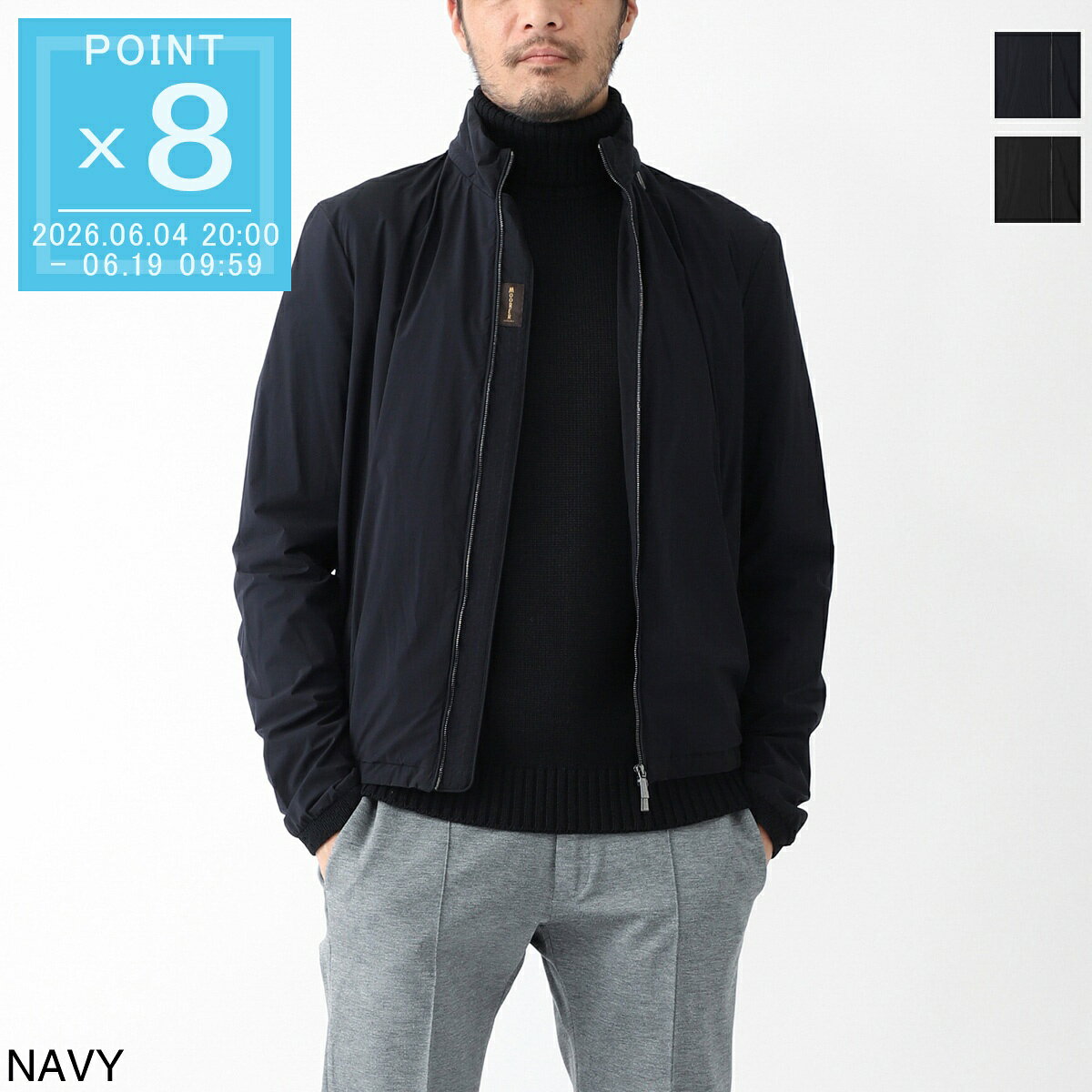 Rakuten - 【6/5限定!当選確率1/2!MAX300%POINT BACK!※要エントリー】【アウトレット】ムーレー MOORER ブルゾン ボンバージャケット メンズ 大きいサイズあり giove ac navy GIOVE-AC【返品送料無料】