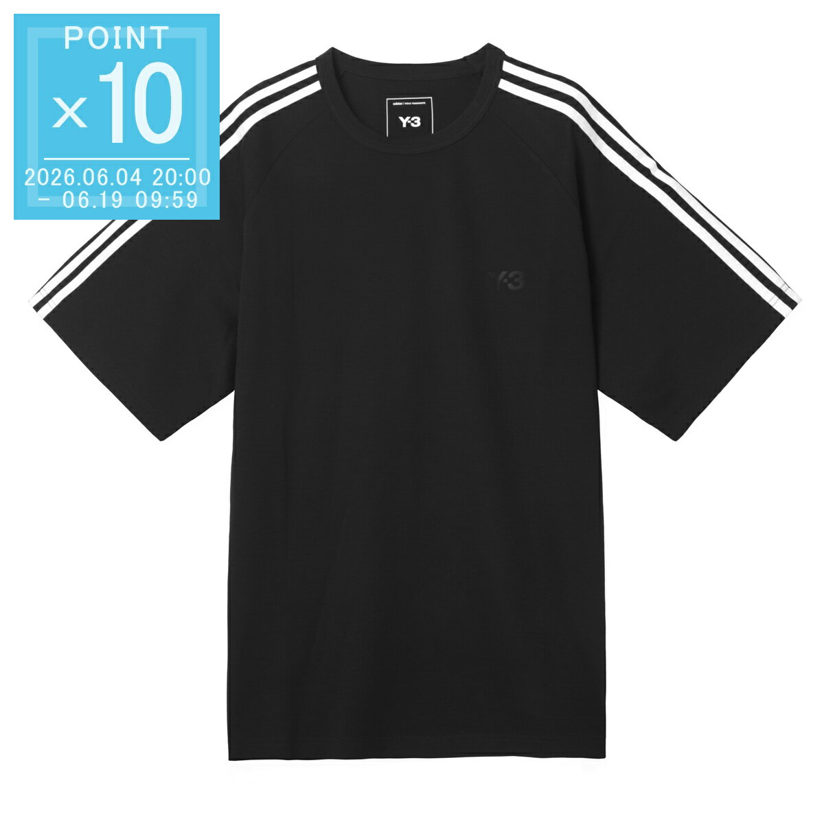 Rakuten - ワイスリー Y-3 クルーネックTシャツ ブラック メンズ jw7352 black Y-3 SHORT SLEEVE TEE 3-STRIPES ショート スリーブ ティー 3ストライプス【返品送料無料】[2026SS]