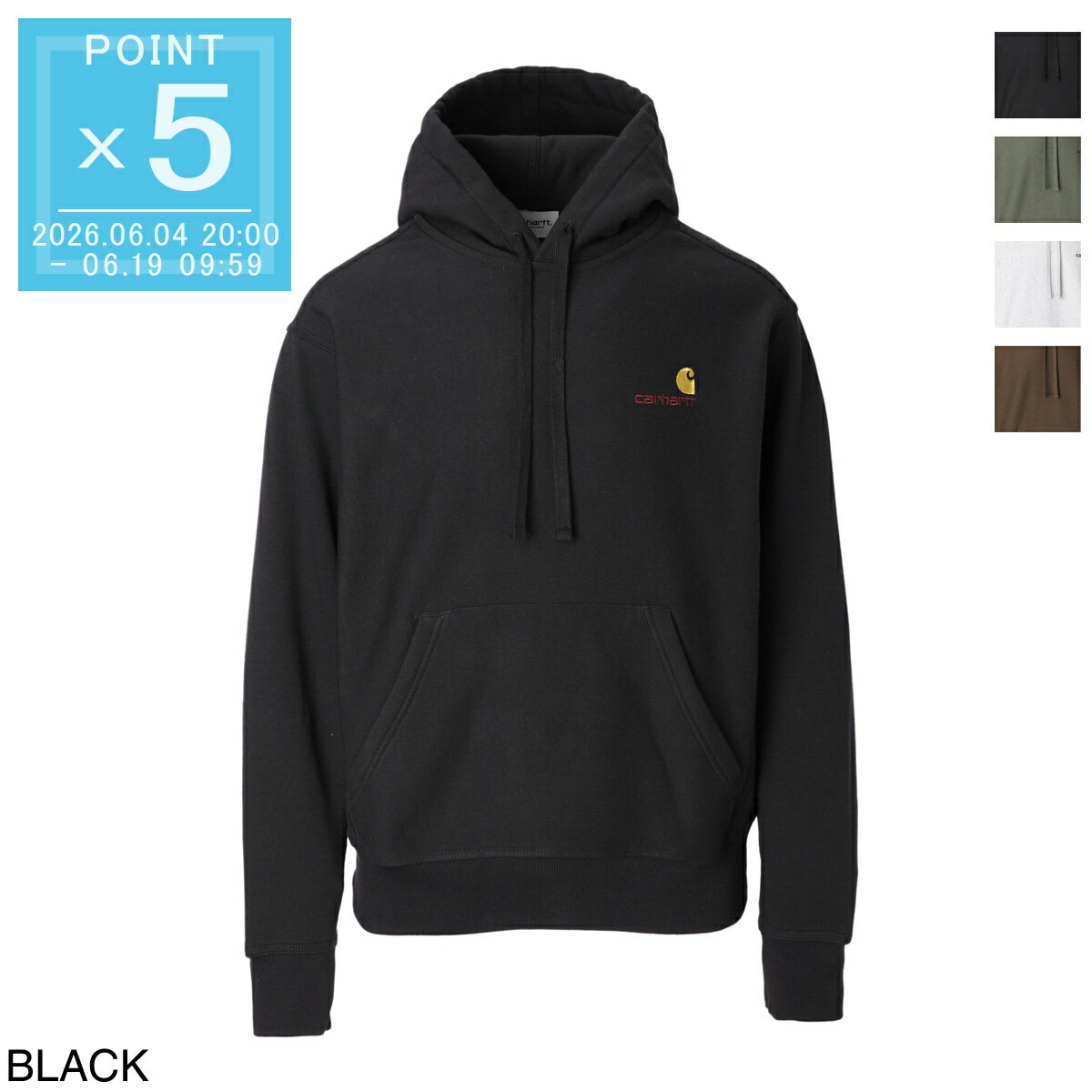 カーハート ワークインプログレス Carhartt WIP パーカ フーディ メンズ i028279 89xx black HOODED AMERICAN SCRIPT SWEATSHIRT【返品送料無料】
