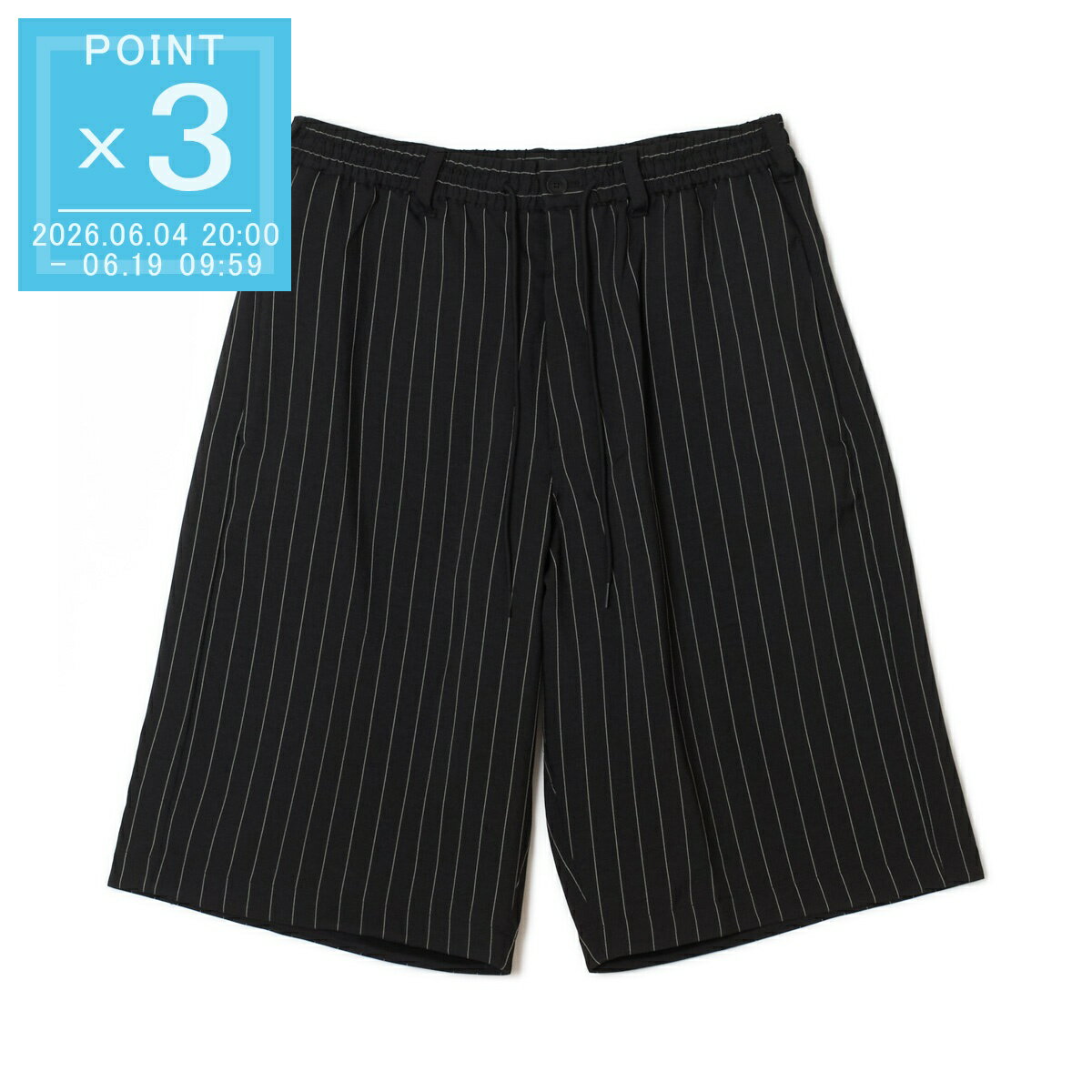 乐天商城 - ワイスリー Y-3 ハーフパンツ ショーツ ブラック メンズ kr1690 black Y-3 PINSTRIPE SPORT UNIFORM SHORTS【返品送料無料】[2026SS]