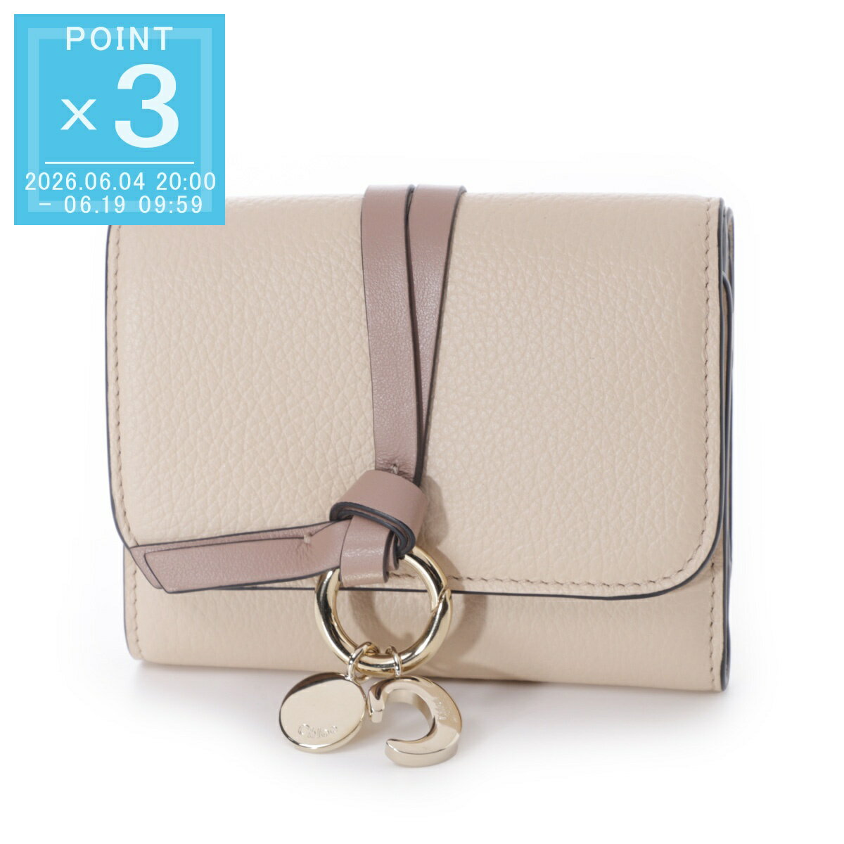 Rakuten - 【6/5限定!当選確率1/2!MAX300%POINT BACK!※要エントリー】クロエ Chloe 3つ折り財布 小銭入れ付き ピンク レディース ch25up718p47 6i4 earthypink SMALL ALPHABET TRI-FOLD アルファベット バイカラー【返品送料無料】[2026SS]