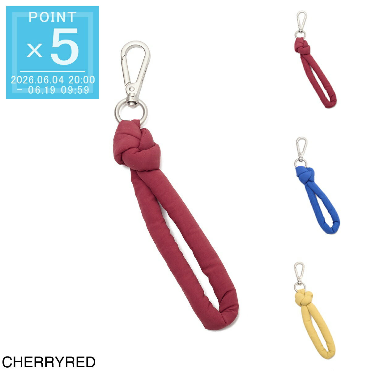 『ネコポス対応(3点まで)』オレンド OLEND キーリング レディース puffy keychain cherryred PUFFY KEY CHAIN バッグチャーム