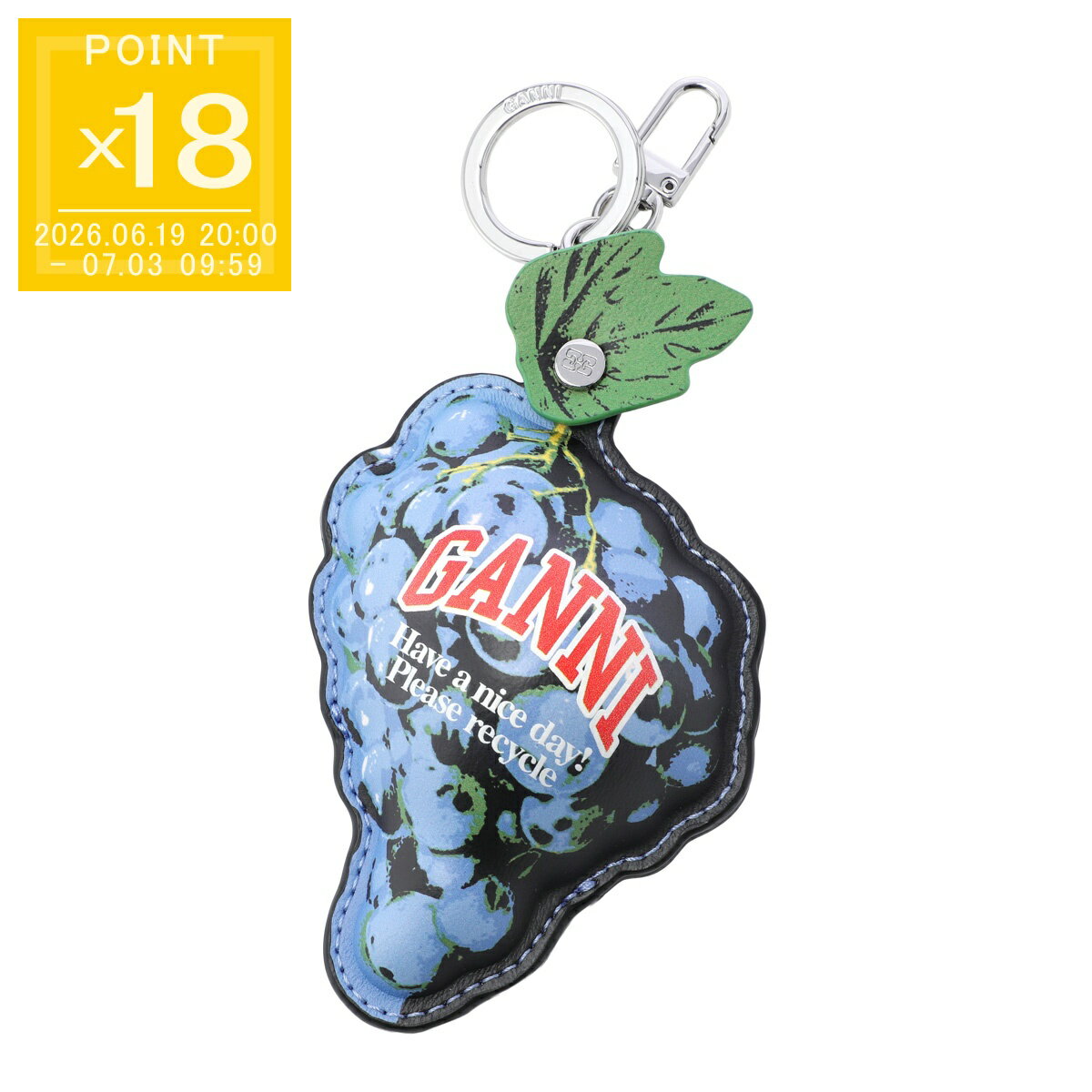 樂天商城 - 【アウトレット】ガニー GANNI コインケース キーリング付き ブルー レディース a6808 695 silverlakeblue GRAPE COIN PURSE【返品送料無料】[outnew]