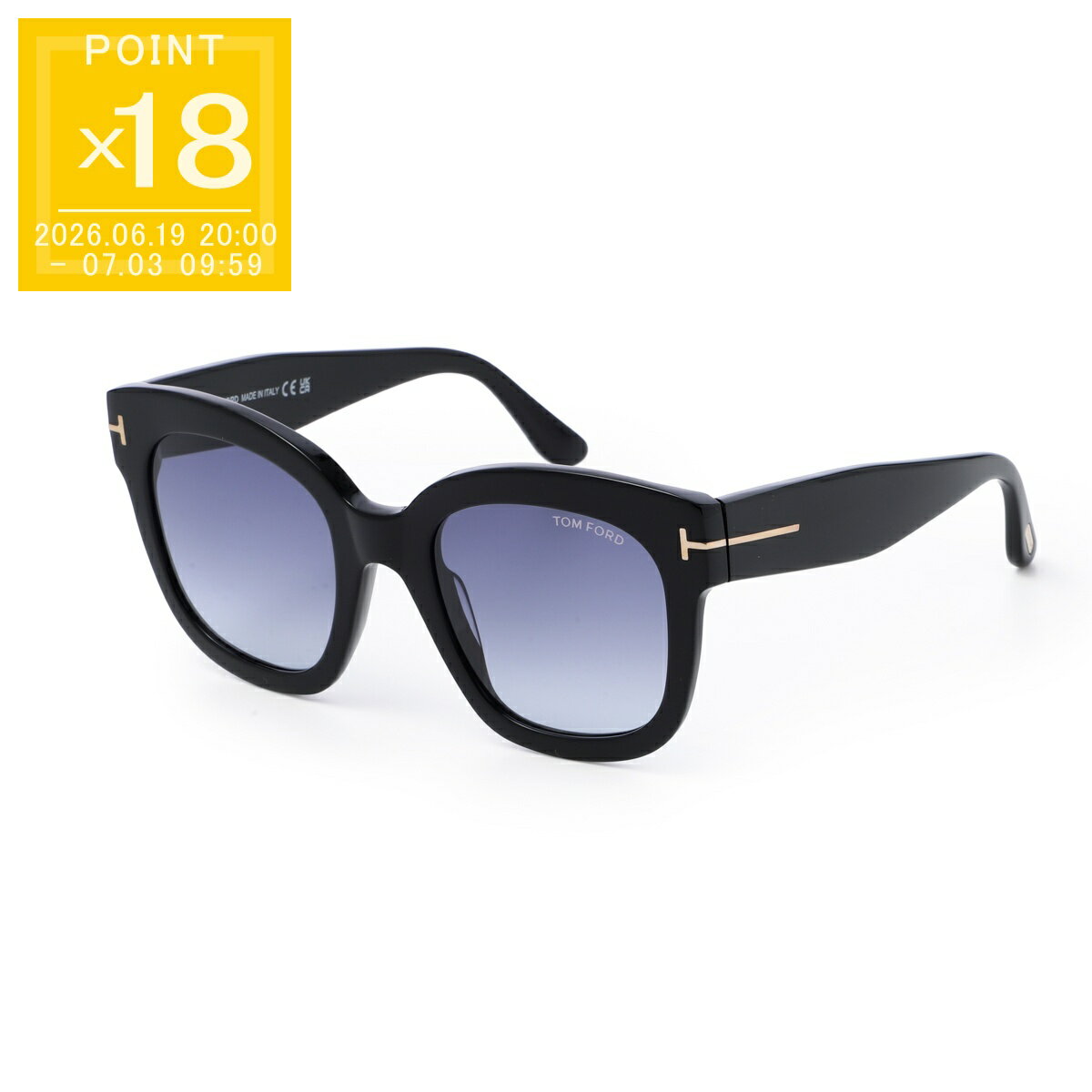 乐天商城 - トムフォード TOM FORD サングラス ブラック レディース ft0613 01w Beatrix-02【返品送料無料】