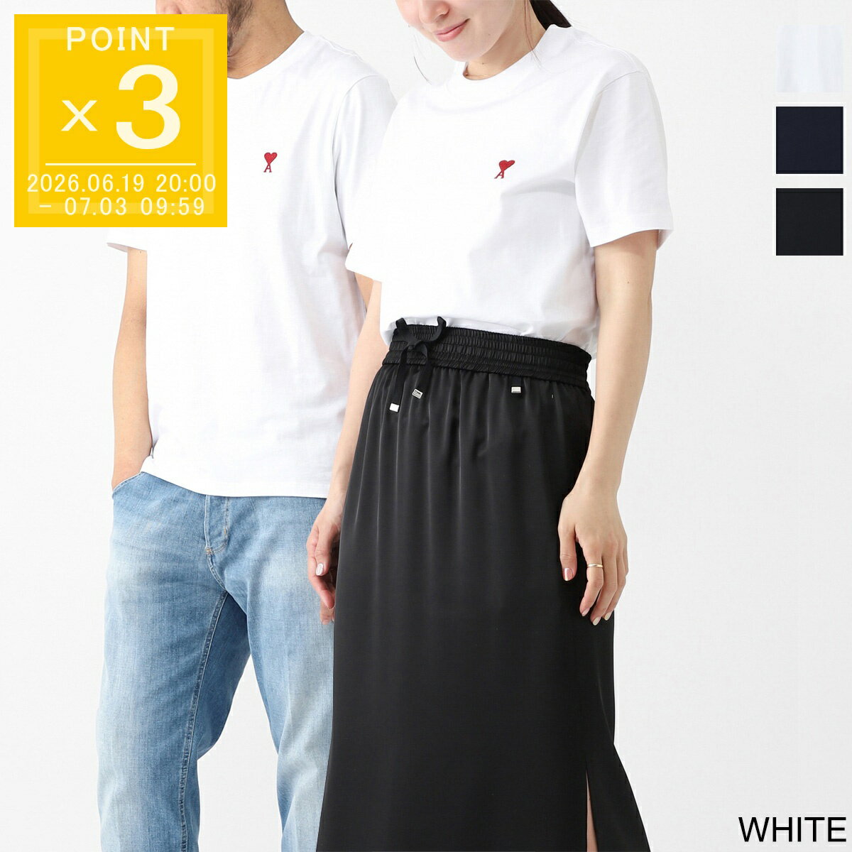 乐天商城 - 【アウトレット】アミパリス AMI PARIS クルーネックTシャツ メンズ レディース AMI DE COEUR T-SHIRT【返品送料無料】[2026SS]
