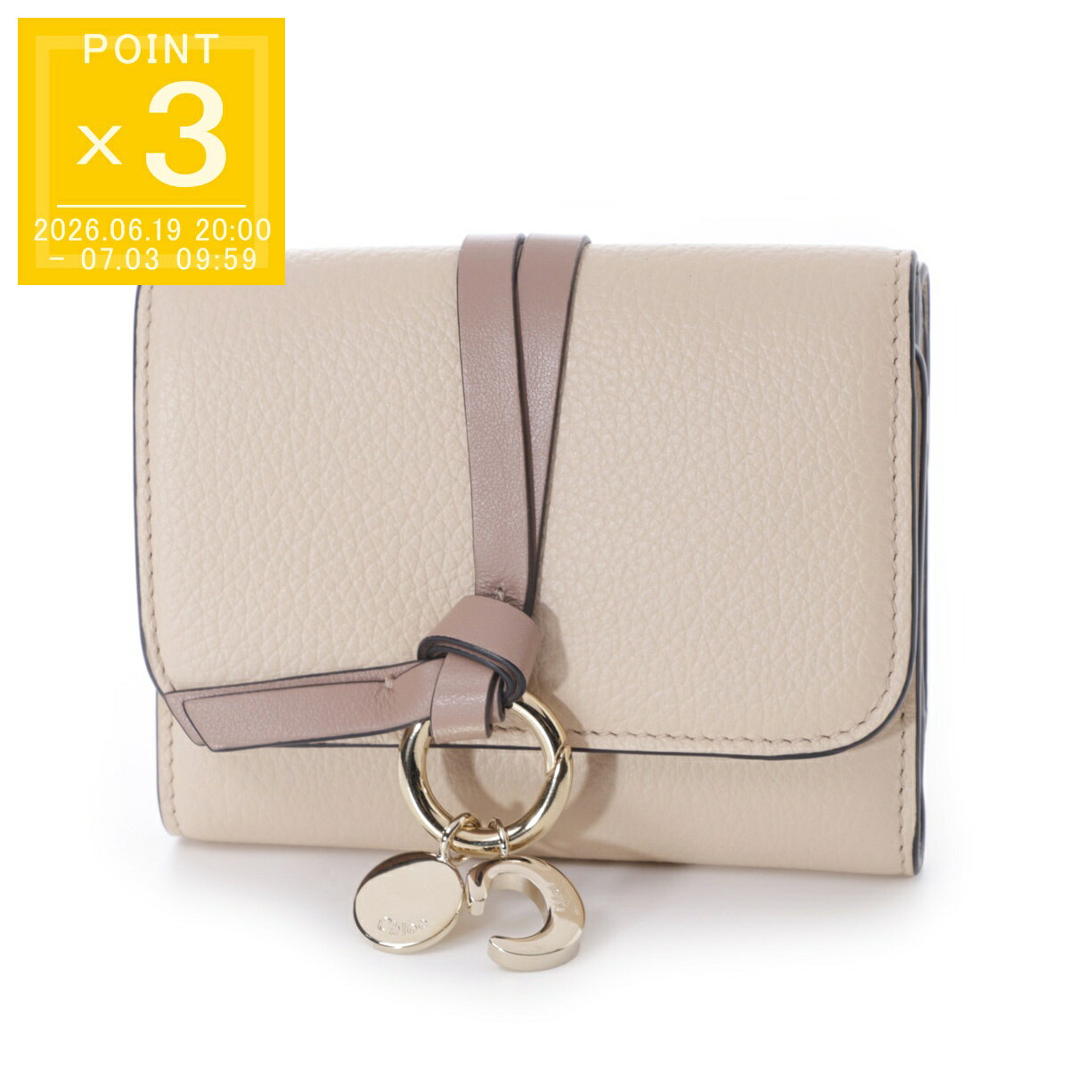 樂天商城 - クロエ Chloe 3つ折り財布 小銭入れ付き ピンク レディース ch25up718p47 6i4 earthypink SMALL ALPHABET TRI-FOLD アルファベット バイカラー【返品送料無料】[2026SS]