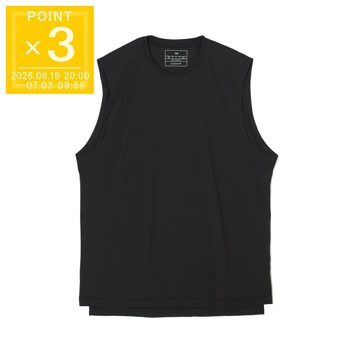 乐天商城 - ワイスリー Y-3 タンクトップ ブラック メンズ kf6196 black Y-3 RUNNING TANK TOP【返品交換不可】[2026SS]