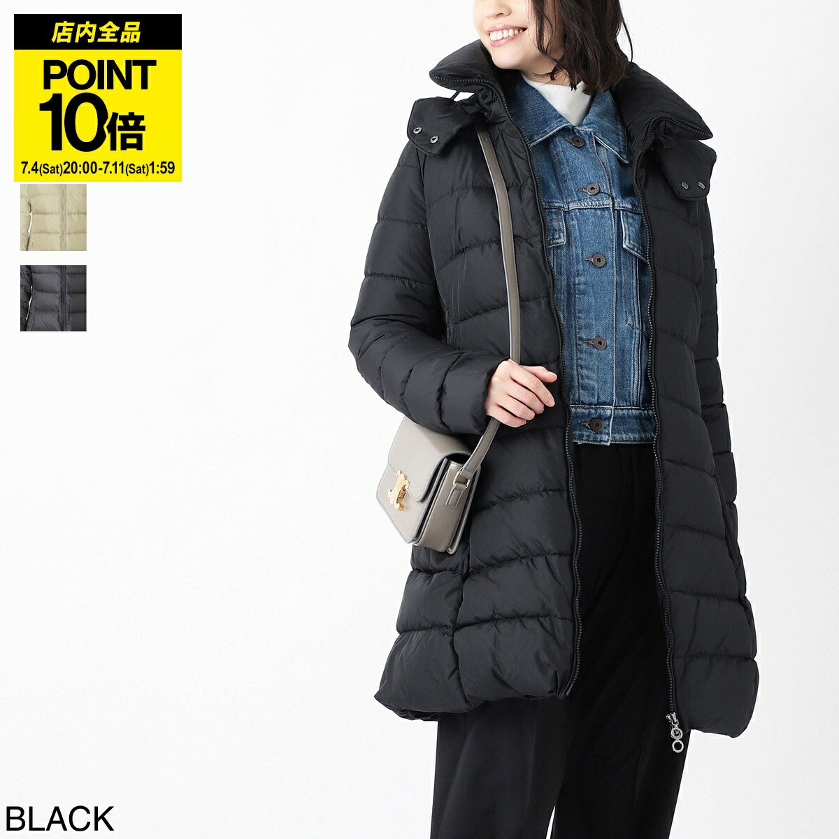 タトラス TATRAS ダウンコート レディース 大きいサイズあり politeama ljxa0005013588 001 black POLITEAMA ポリテアマ