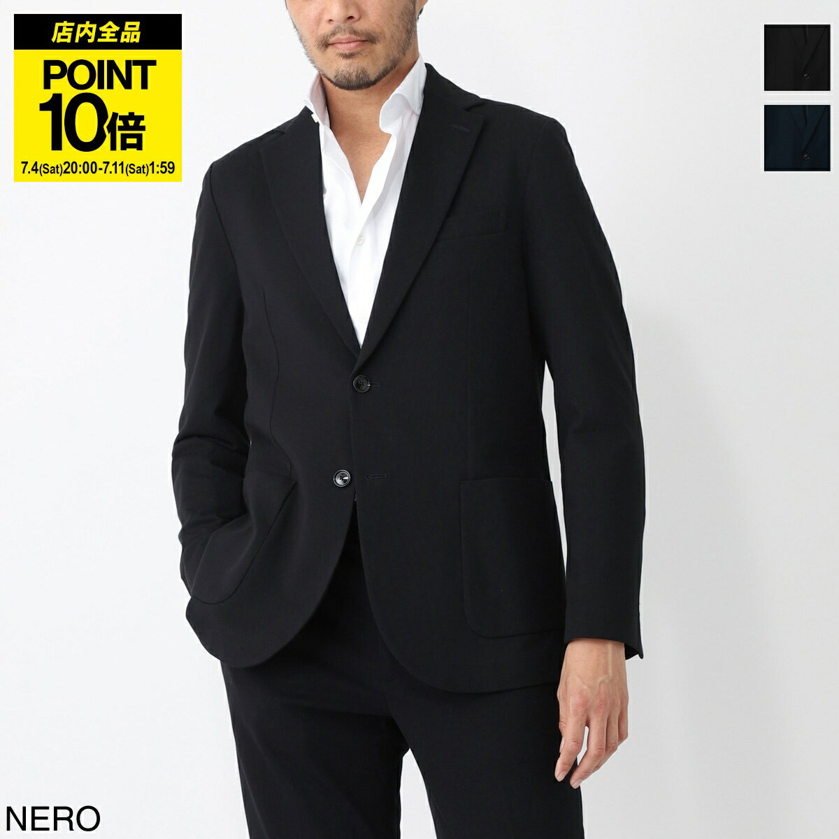 チルコロ CIRCOLO 1901 2つボタン イージージャケット メンズ 大きいサイズあり cn4688 001 PIQUET TRAVEL STRETCH