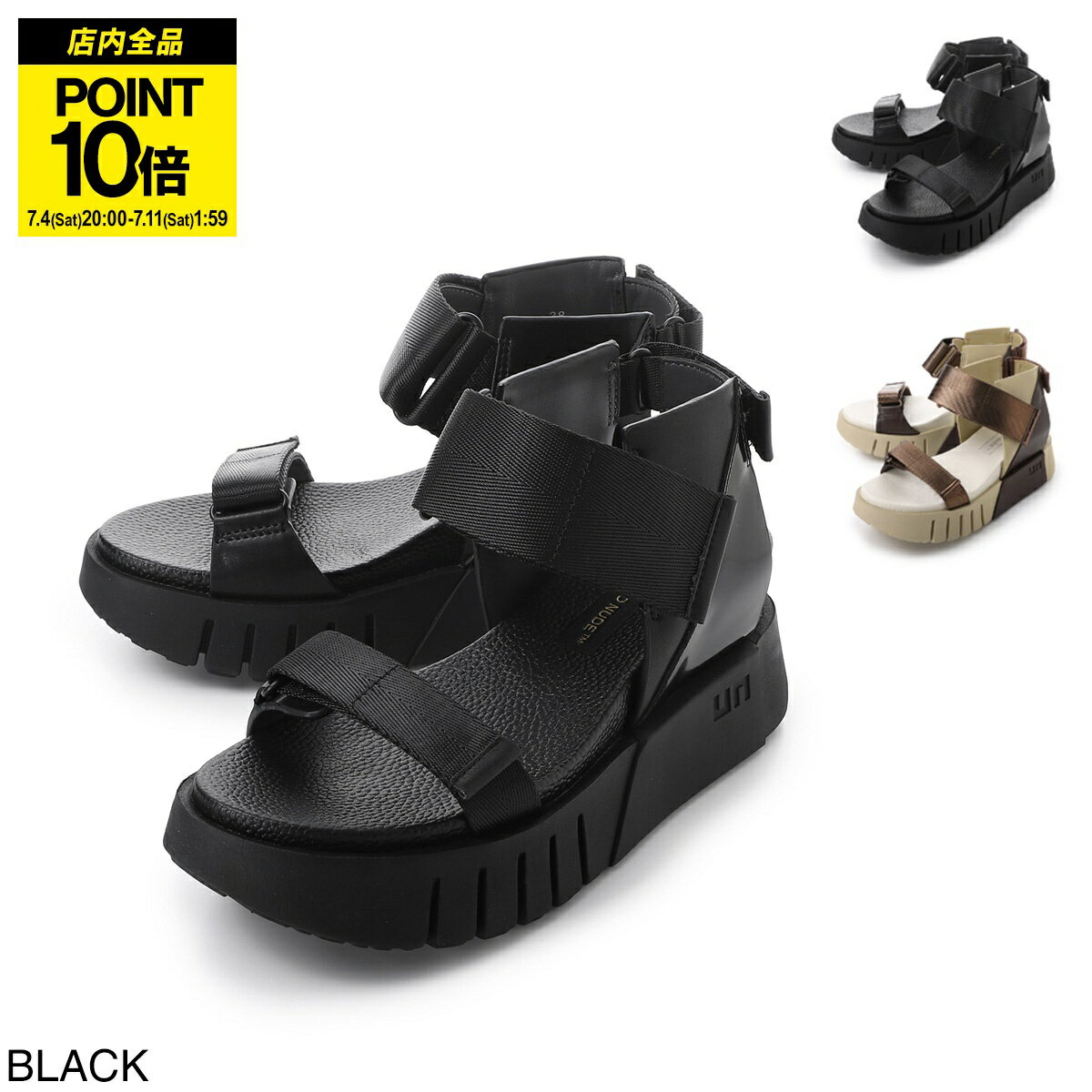 ユナイテッドヌード UNITED NUDE サンダル レディース Delta Run 厚底スポーツサンダル