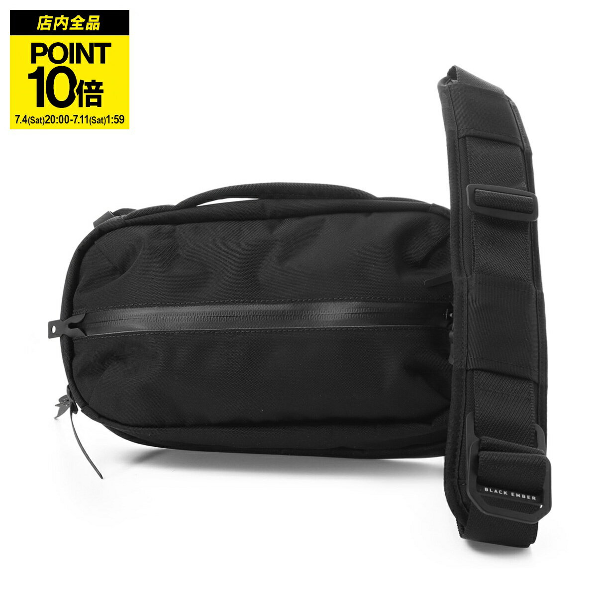 ブラックエンバー BLACK EMBER ショルダーバッグ 3WAY スリングバッグ ブラック メンズ gripsling6 jetblack GRIP SLING 6 EmberTex
