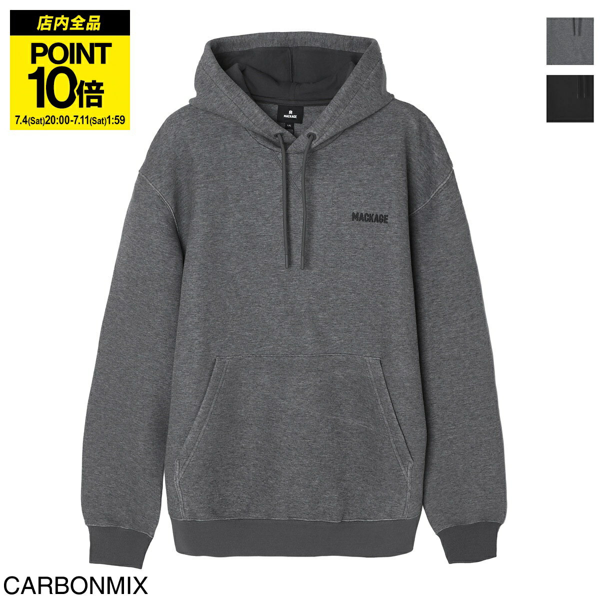 [All items in store are 10x points *Entry required] [Outlet] Mackage Krystian Carbonmix Parka Hoodie for Men [Free Returns] [outnew]
