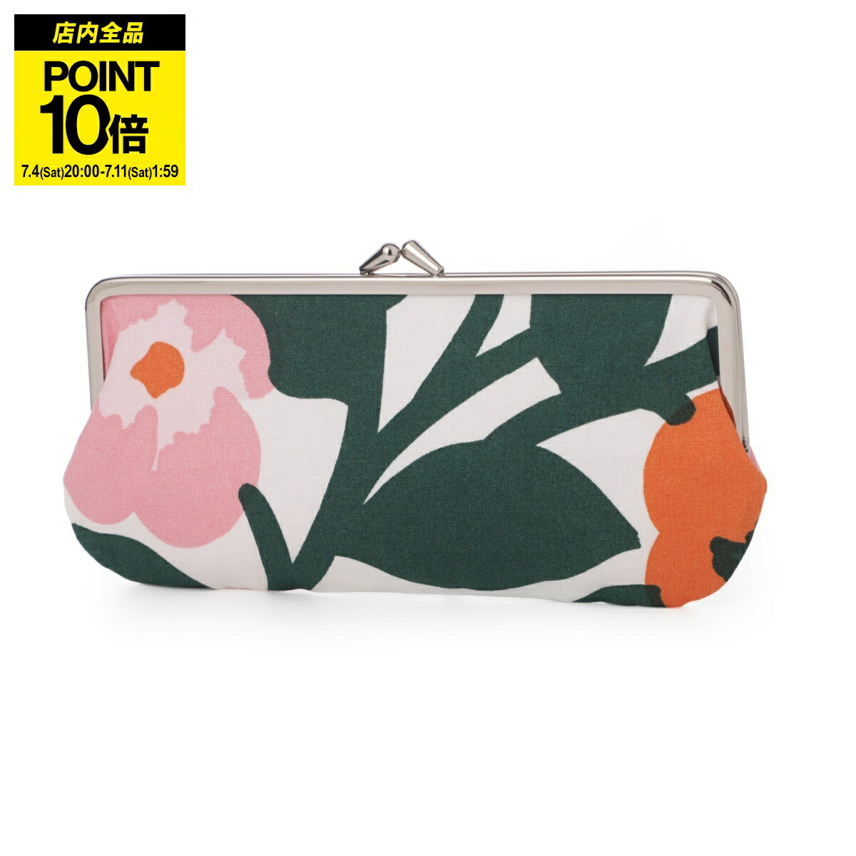 『ネコポス対応(9点まで)』マリメッコ marimekko ポーチ マルチカラー レディース 073880 163 SILMALASIKUKKARO PIENI GREEN GREEN