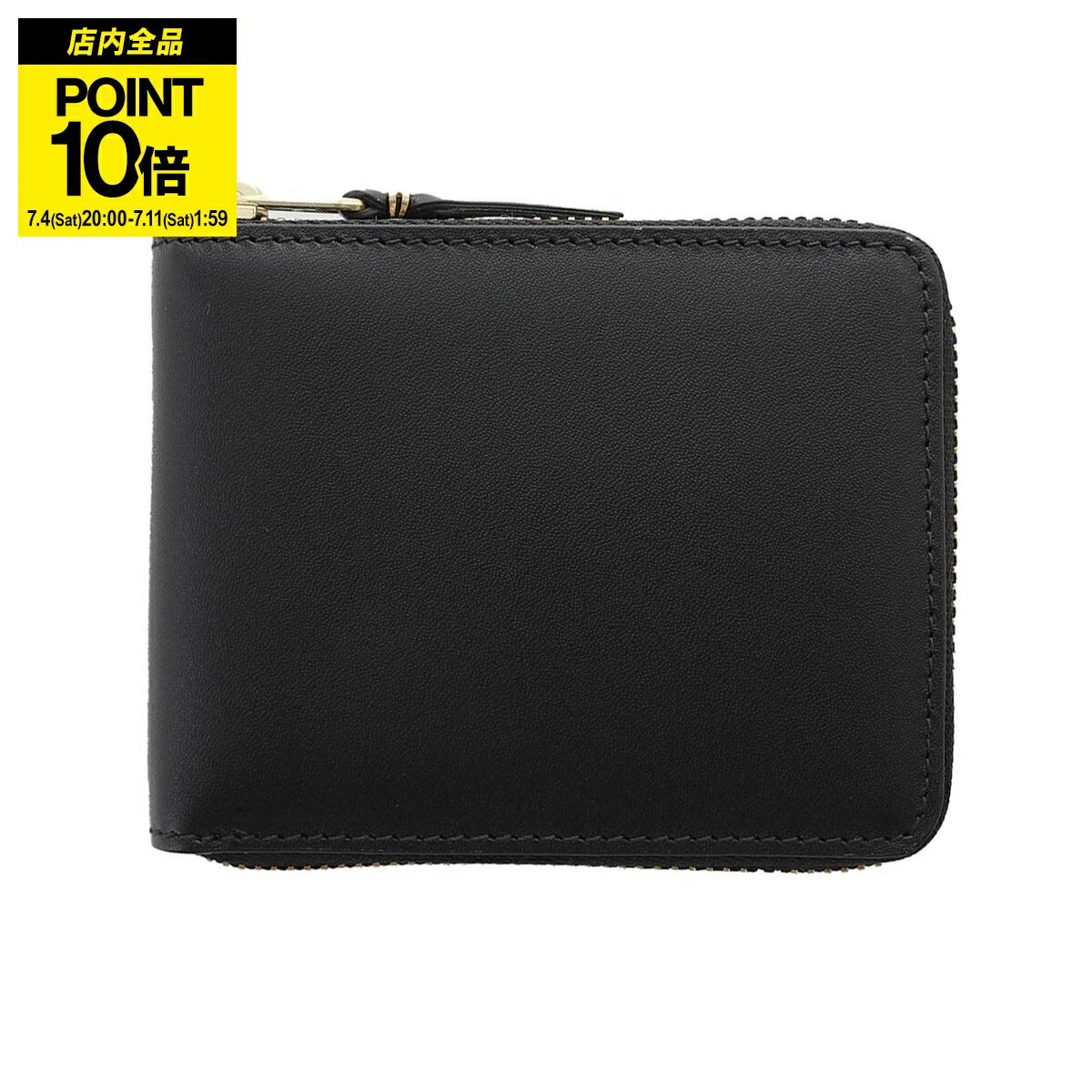 コム デ ギャルソン COMME des GARCONS 2つ折り財布 小銭入れ付き ブラック メンズ レディース CLASSIC LEATHER WALLET