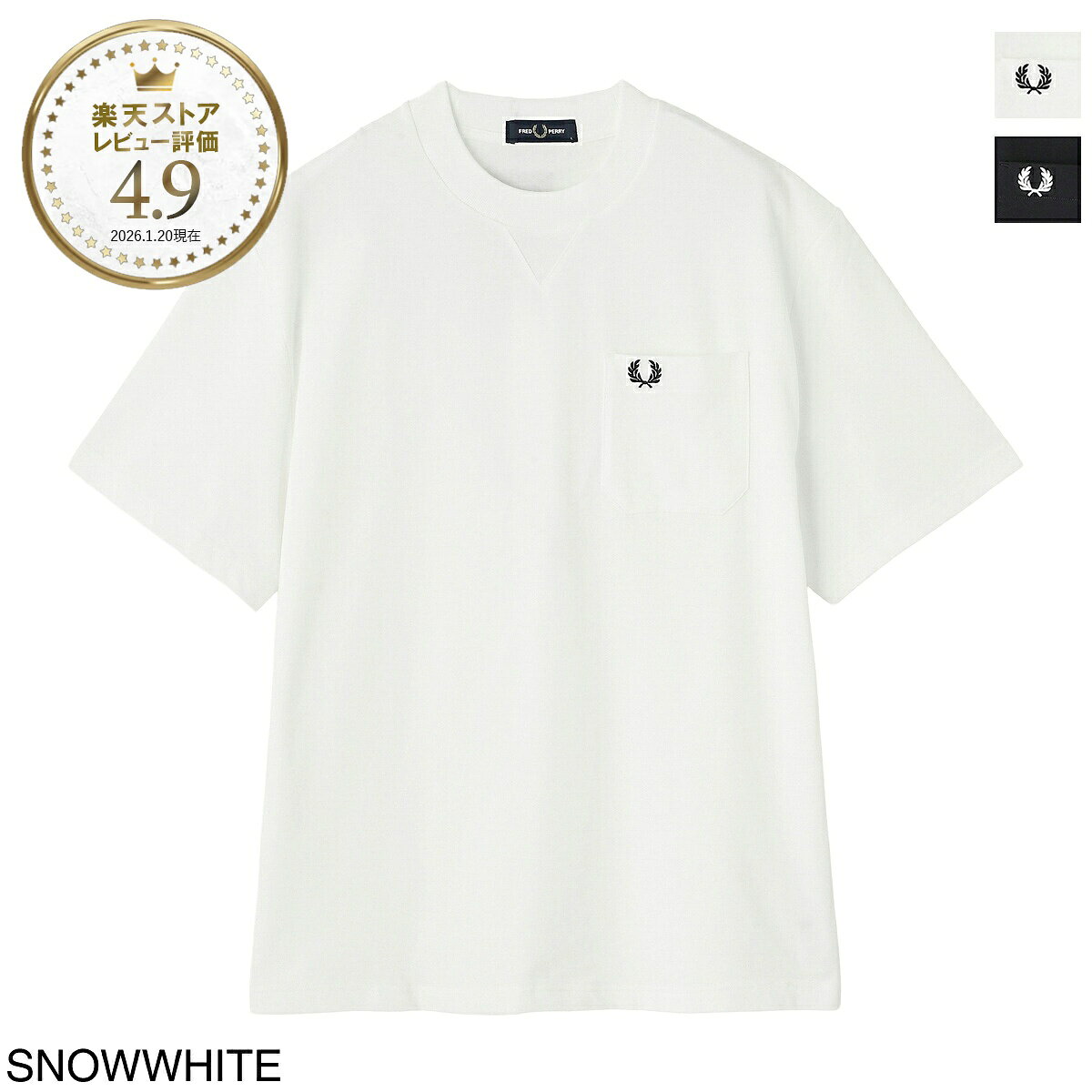 フレッドペリー FRED PERRY クルーネックTシャツ メンズ m2408 129 Pocket Detail T-Shirt M2408【返品送料無料】[2026SS]