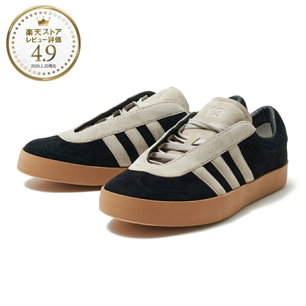 ワイスリー Y-3 スニーカー ブラック メンズ 大きいサイズあり ki4340 black black lbrown Y-3 GAZELLE ガゼル