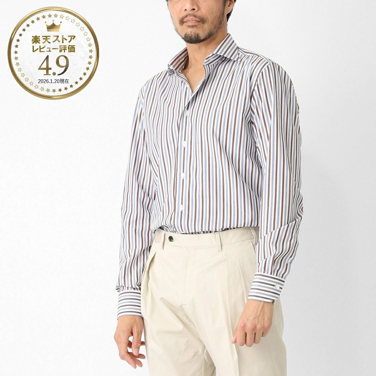 ボリエッロ BORRIELLO ワイドカラー シャツ セミワイドカラー フレンチカラー マルチカラー メンズ marechiaro 22009 1 MARECHIARO SLIM FIT マレキアーロ
