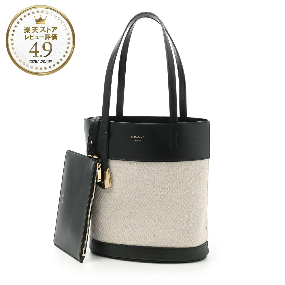 フェラガモ FERRAGAMO トートバッグ ブラック レディース tote en ns s 217533 771985 nero CHARMING TOTE EN NS S