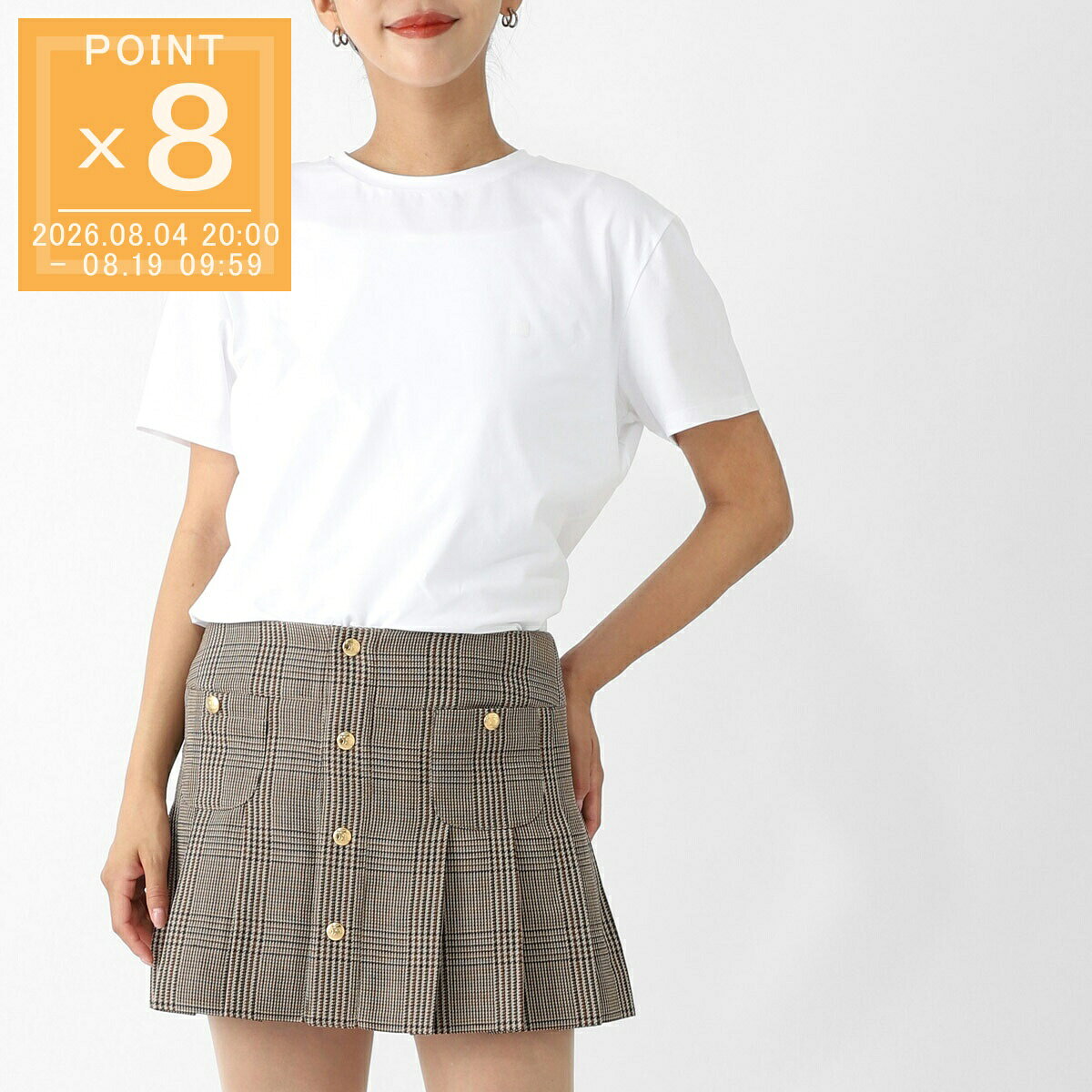 アクネ ACNE STUDIOS クルーネックTシャツ ホワイト レディース cl0309 183【返品送料無料】